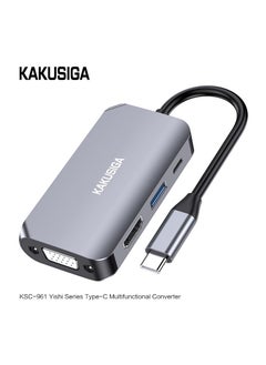KAKUSIGA KAKUSIGA 4-in-1 USB-C Hub with HDMI, VGA, USB 3.0, and Power Delivery – Multiport Adapter for Laptop, Phone & Tablet Connectivity  - Image 5