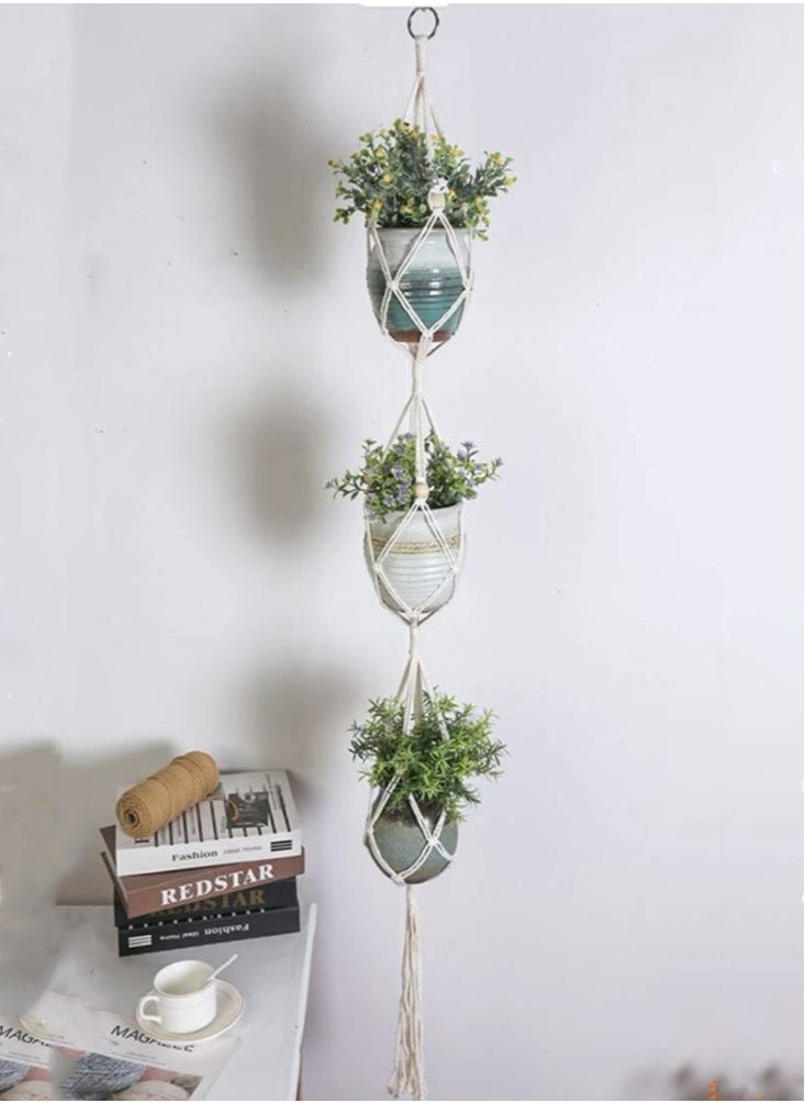 Kutis 3-Tier Wall Hanging Display Stand Home Decoration Woven Plant Display Stand179 Centimeter  - Image 1