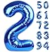 IWERP Navy Blue 2 Balloon Number Balloon 40 Inch Two Number Birthday Decorations Second 2nd Birthday Party Supplies Number 2 - Image 2