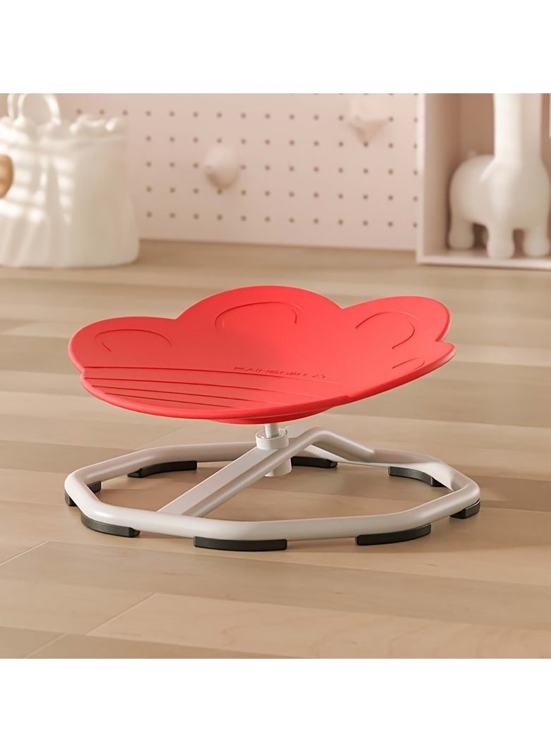 XiuWoo Sensory Swivel Chair for Youngsters, 360 Degree Rotation And Ergonomic Design, for ADHD, Autism Youngsters, Youngsters with Sensory Processing Disorder, Home Use Sensory Rotation Chair for Youngsters,Cat Paw Red - Image 3
