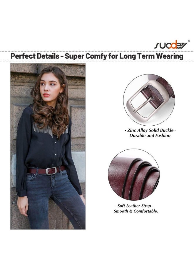 Fashion Womens Genuine Leather Belt, Waist Belt With Pin Buckle For Jeans Pants, Coffee,Width 1.3'',Medium: Fits Waist From 31''-37'' - pzsku/ZEC521DAB2C7D70235EE4Z/45/_/1735566474/8dc7320b-36fe-497d-8e60-e2dd79ba23f8