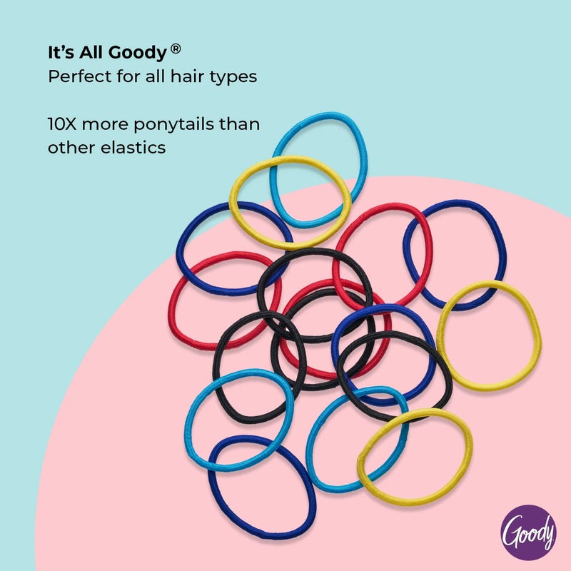 Goody Ouchless Elastic Hair Tie - 17 Count, Assorted Colors - 4MM for Medium Hair - Pain-Free Hair Accessories for Men, Women, Boys, and Girls - Perfect for Long Lasting Braids, Ponytails, and More - Image 3