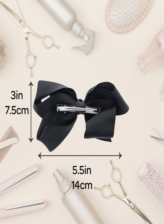 موتيك أكسيسوريز مشبك شعر من قماش غروغرين بطول 5.5 بوصة للنساء والفتيات (أسود) - Image 5