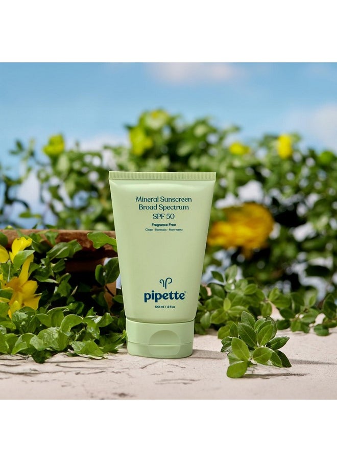 pipette Pipette Mineral Sunscreen - SPF 50 Broad Spectrum Baby Sunblock with Non-Nano Zinc, UVB/UVA Non-Toxic Sun Protection for Kids & Sensitive Skin, 4 fl oz  - Image 5