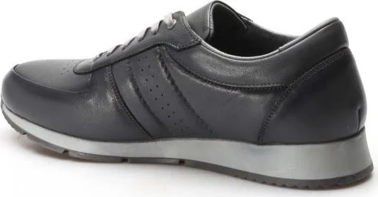 Fast Step Men's Genuine Leather Sneakers Casual Comfortable Sports Walking Casual Lace-Up Shoes Gray 951ma555