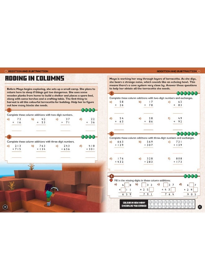 Minecraft Maths Ages 7-8: Official Workbook - Image 3