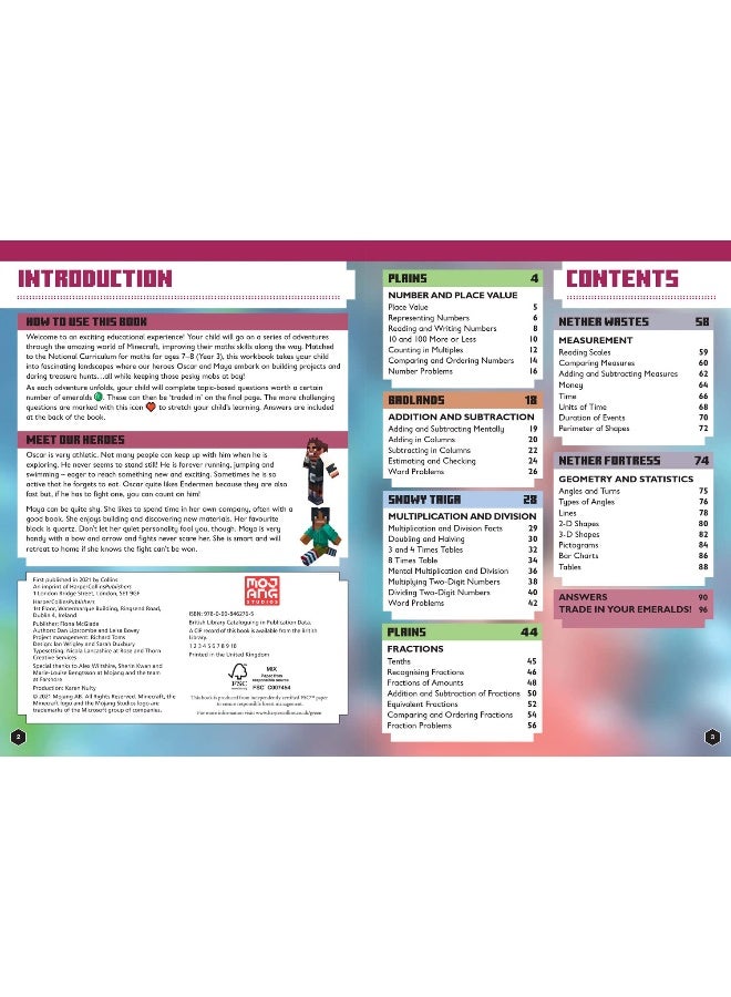 Minecraft Maths Ages 7-8: Official Workbook - Image 2