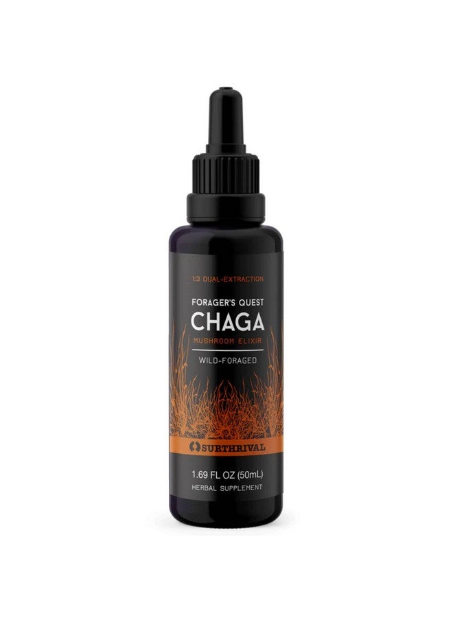 Surthrival: Chaga Mushroom Extract Forager's Quest, 50 mL, Featuring Nature’s Immune-Boosting, Anti-Viral, Anti-Fungal Medicinal Mushroom - Image 1