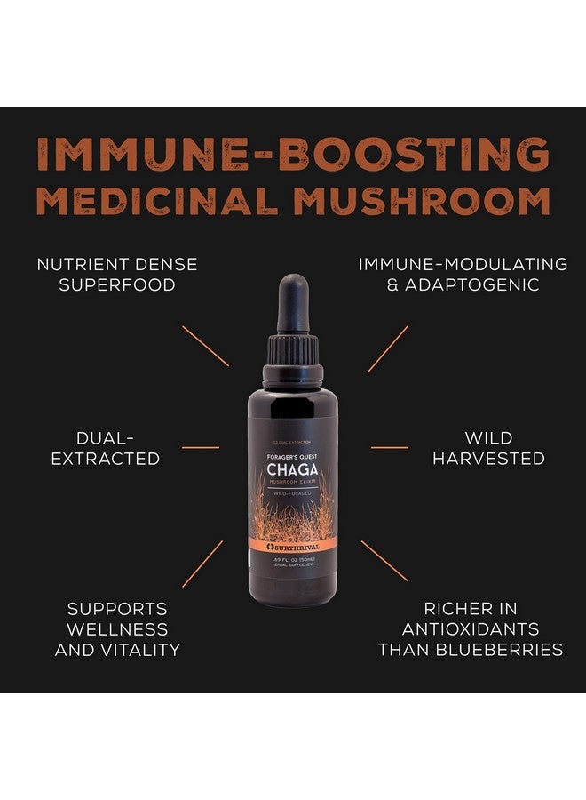 Surthrival: Chaga Mushroom Extract Forager's Quest, 50 mL, Featuring Nature’s Immune-Boosting, Anti-Viral, Anti-Fungal Medicinal Mushroom - Image 3