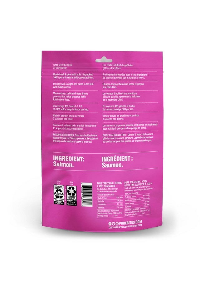 بيور بيتيس مكافآت القطط من بيور بايتس، سمك السلمون المجفف بالتجميد، 4.7 أونصة | 134 غرام - حجم كبير - Image 2