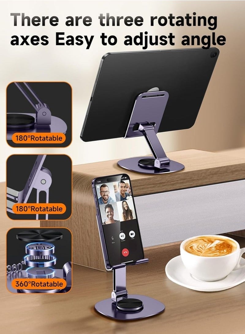 DURKU Adjustable 360-Degree Universal Phone Holder for 4-7.2'' Phones - Portable Metal Stand for iPhone, Google Pixel, Samsung Galaxy - Stable Alloy Mobile Stand - Fits iPhone 15/14/13/12/11 X Xr Pro Max - Image 2
