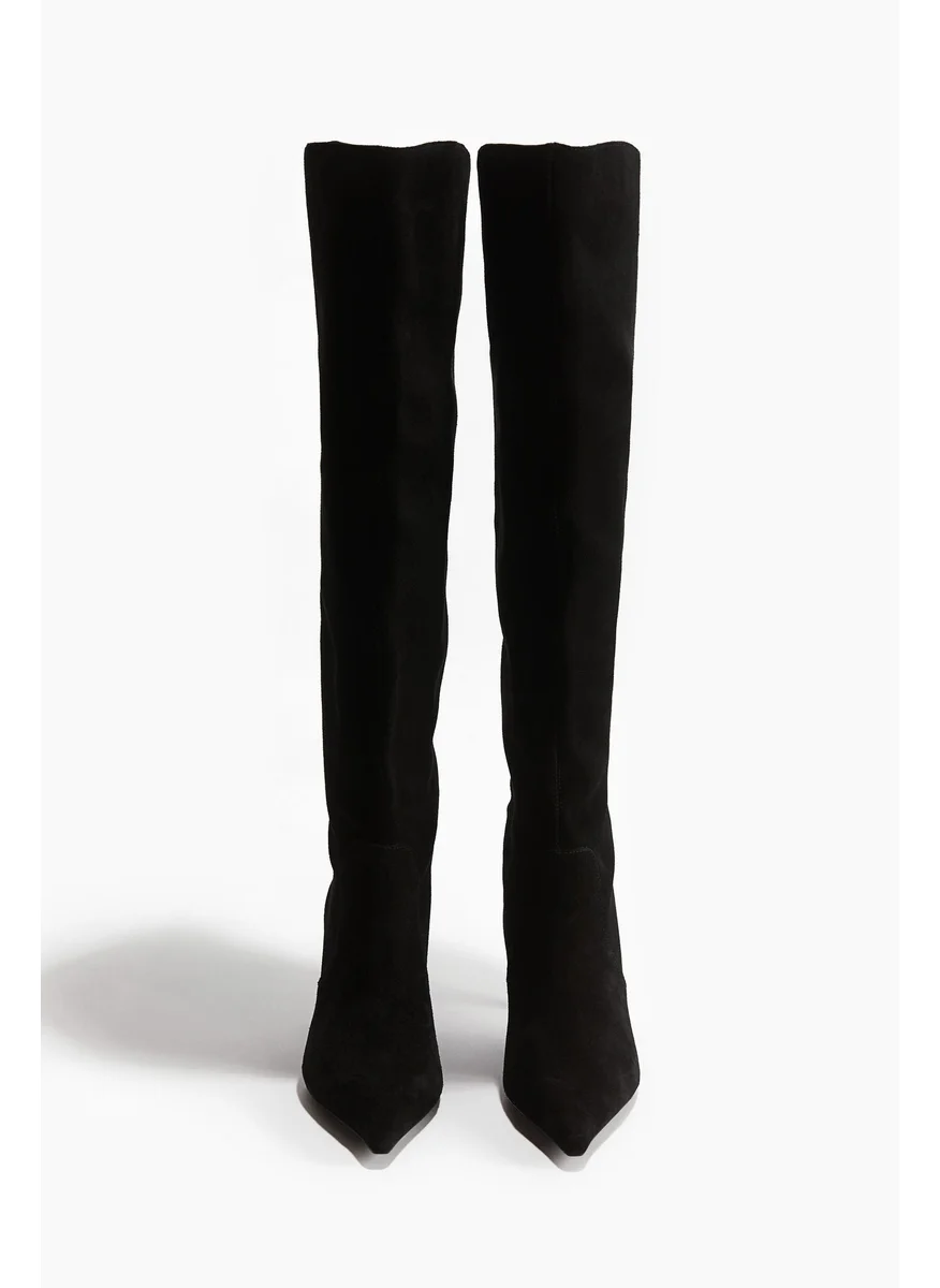 اتش اند ام Knee-High Suede Boots