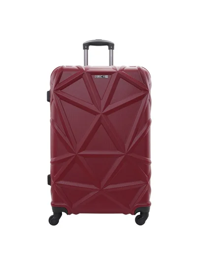 PARAJOHN Medium 24-Inch ABS Lightweight Hardshell Luggage Trolley | carrying 20kg 4-Wheel Spinner Suitcase burgundy
