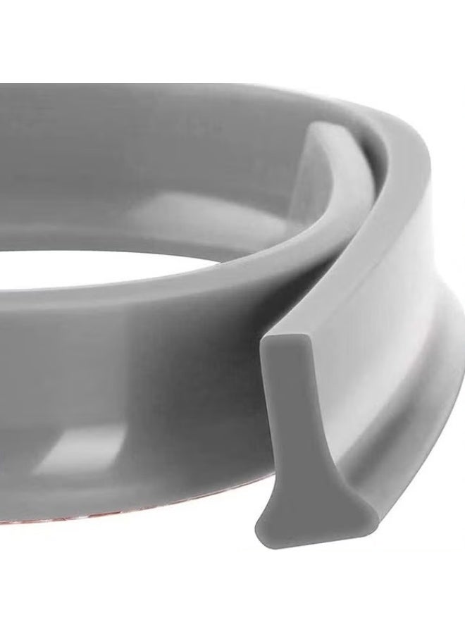 2 أجهزة كمبيوتر شخصية عتبة دش,حاجز المياه الانحناء العشوائي,سد المياه العتبة القابلة للطي,حارس رش دش ذاتي اللاصق,نظام الاحتفاظ بالمياه المنزلي,شريط حظر المياه للمطبخ الحمام,رمادي,, - Image 1