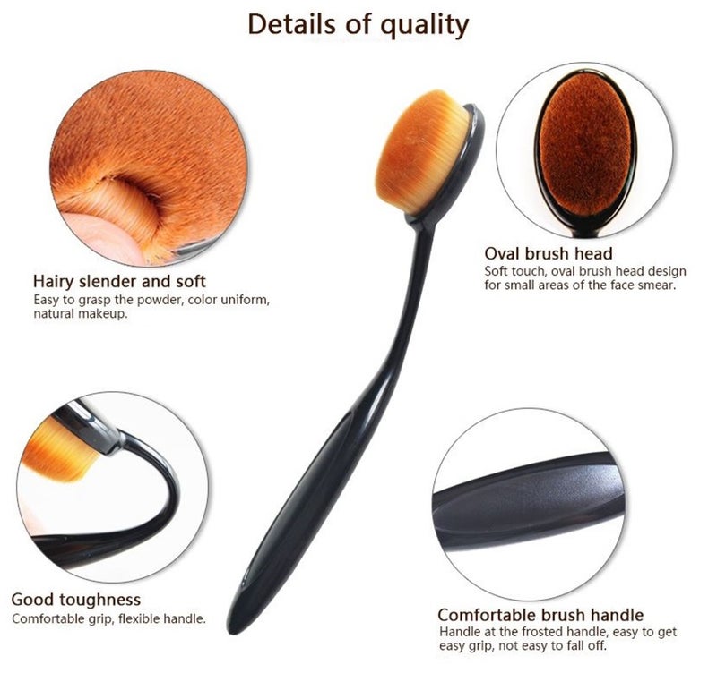 Out of the Box Out Of Box Make Up Foundation Powder Concealer Oval Blending Blush Brush - Image 2