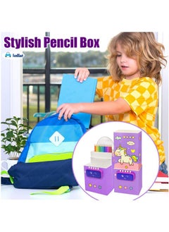 FunBlast FunBlast Pencil Box for Girls - Password Lock Pencil Case, Multi-Layer Pencil Box for School Girls, Geometry Box, Stationary Organizer Case for Kids, Return Gift for Kids (Random)  - Image 5