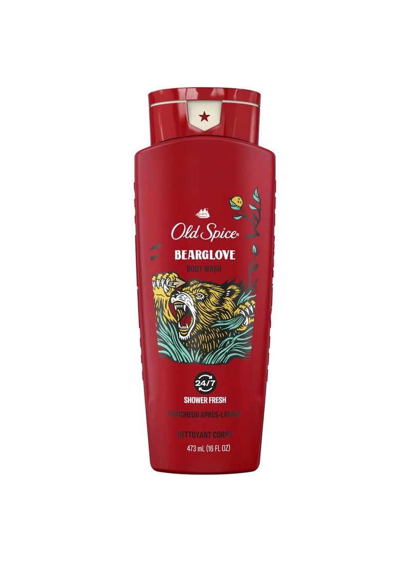 Old Spice - Old Spice Wild Bearglove Scent Body Wash for Men, Red 16 Oz, Packaging may vary Red - Image 1