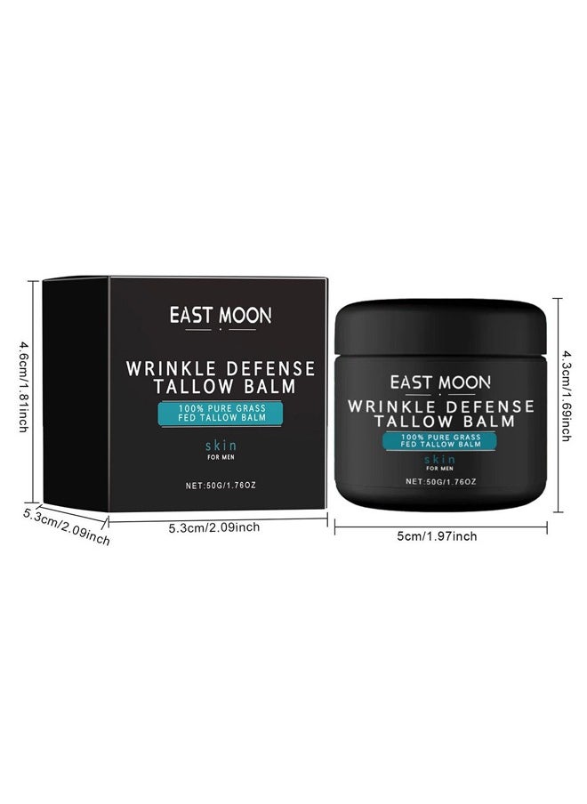 East Moon - Wrinkle Defense Tallow Balm ，For Men-Men's Moisturizing Anti-Aging Cream, Improving Wrinkles and Anti-Aging, Deeply Moisturize The Skin - Image 1