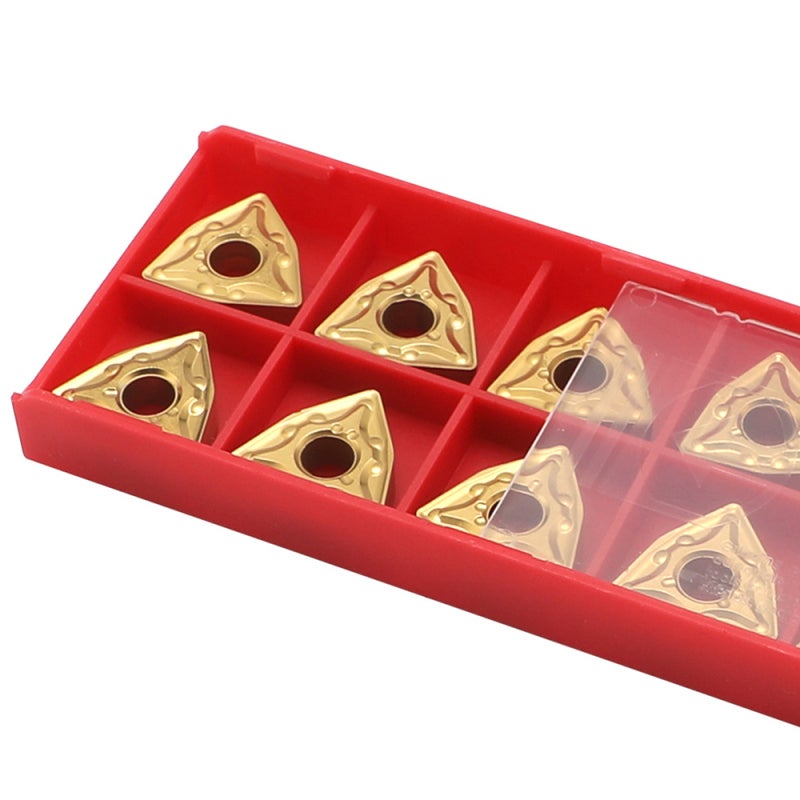 مجموعة أدوات قطع المخرطة المعدنية متعددة الألوان المكونة من 10 قطع مع حامل - أدوات تجويف دقيقة لمخرطة المعادن - Image 4