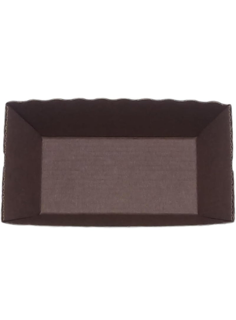 Baekence Bake and Serve Cake Mould Brownie Rectangular Paper Mould 80100 GMS Pack of 100 pcs - Image 4