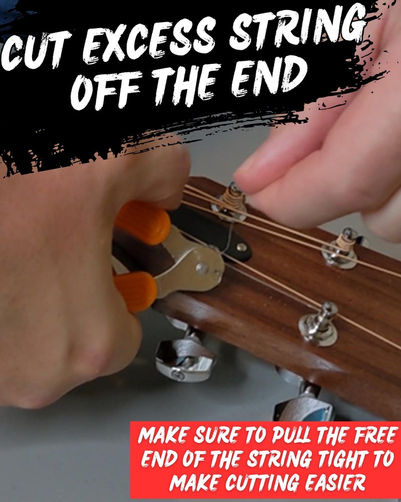 Powered By Rock Guitar String Winder, String Cutter and Bridge Pin Puller - 3-in-1 Guitar Tool for Acoustic and Electric Guitars - Wind Guitar Strings Quickly - Cut Excess String Off - Pull Pins Out Easily - Image 5