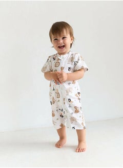 Generic Newborn Cotton Romper – OEKO-TEX Certified Baby Outfit with Two-Way Zipper, Soft First Layer for Home and Outdoors, Easy Diaper Changes, 0–6M Unisex  - Image 2