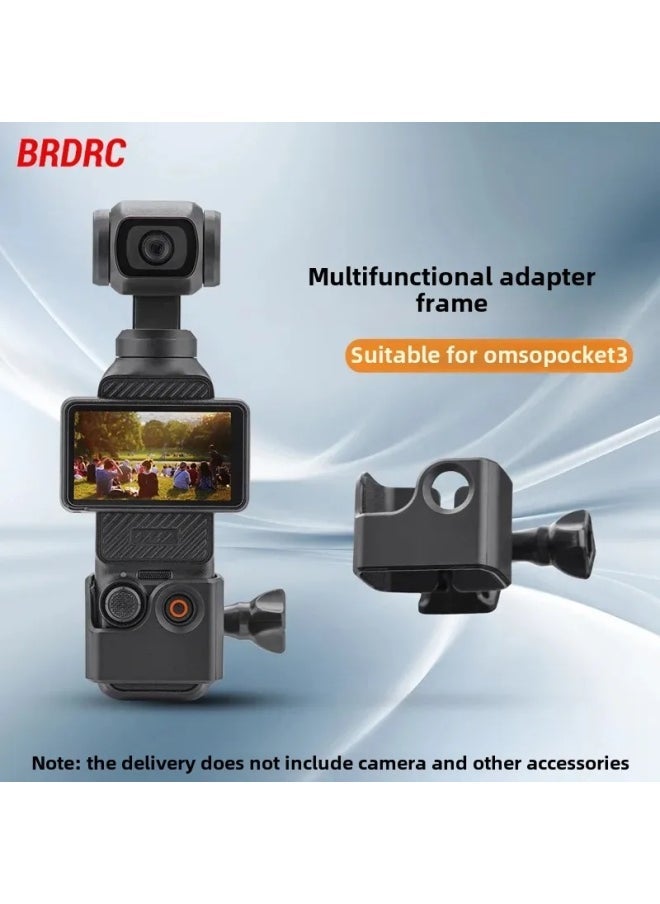 Generic BRDRC Protective Edge Frame For DJI OSMO POCKET 3 Camera Adapter Accessories Sports Camera Protection Case-Color:Adapter Frame + Backpack Clip + Chest Strap (3-piece Set)  - Image 1