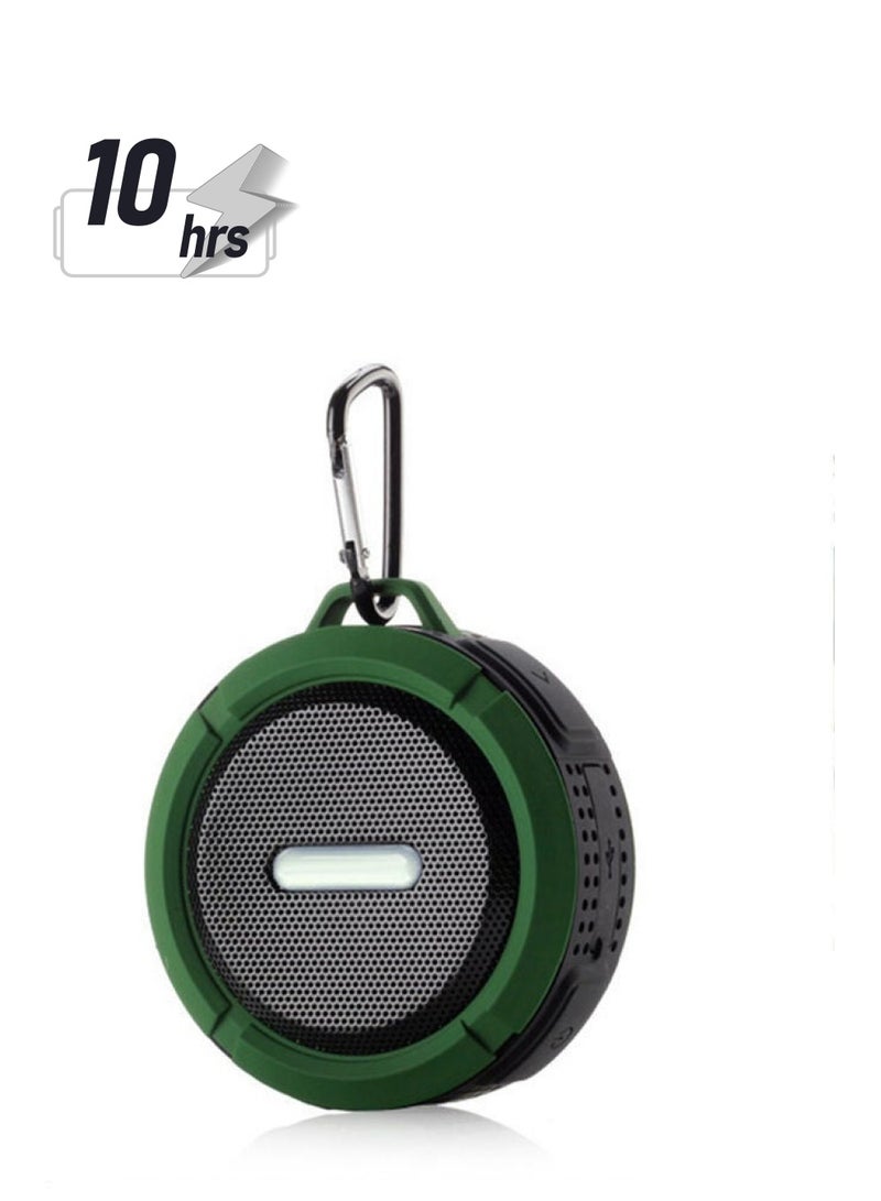 Outdoor Waterproof Wireless Portable BT Speaker with Enhanced 3D Stereo Bass Sound, 10-Hour Playtime, Built-in Mic, TF Card Slot, for Sports, Pool, Beach, Hiking, Camping Green - Image 1