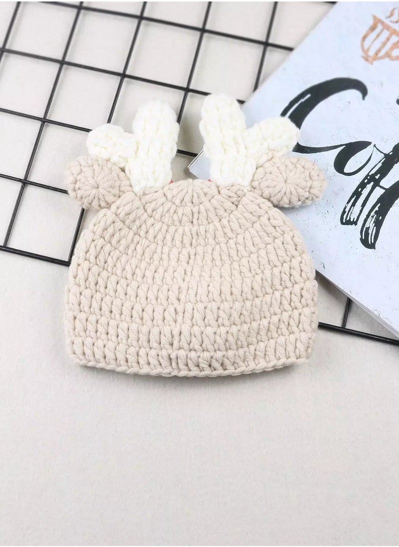 Generic Newborn Photography 3D Elk Crochet Hat  - Image 3