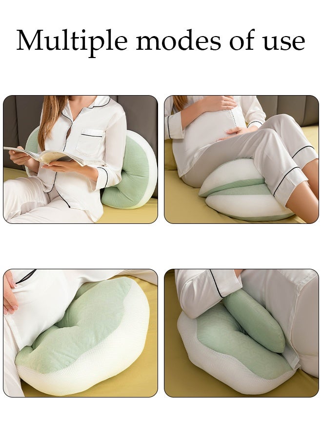 DUNISO Maternity Pregnancy Pillow, Soft Pregnancy Body Pillow, Back, Hip, Leg Support, Maternity Pillow with Removable and Adjustable Cover  - Image 3