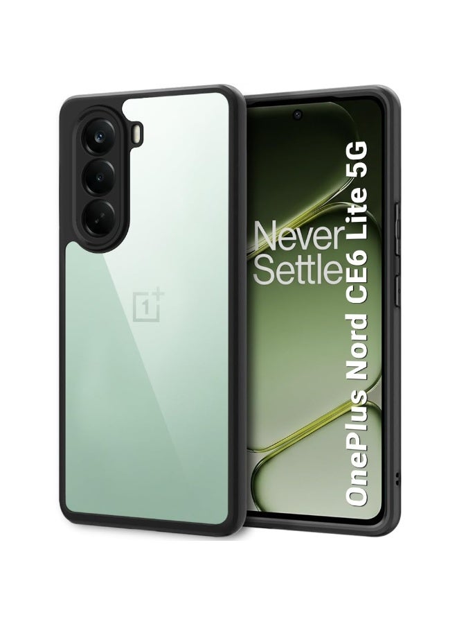 Case for OnePlus Nord CE 6 Lite Shockproof Crystal Clear Cover Anti-Yellowing Back Cover Edge with TPU Bumper Protection Transparent Back Cover Case for Nord CE 6 Lite - Image 1