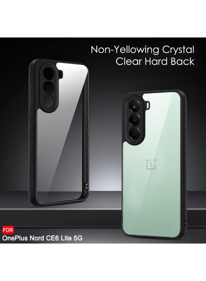 Case for OnePlus Nord CE 6 Lite Shockproof Crystal Clear Cover Anti-Yellowing Back Cover Edge with TPU Bumper Protection Transparent Back Cover Case for Nord CE 6 Lite - Image 3