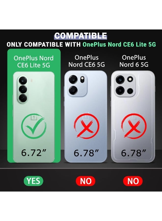 Case for OnePlus Nord CE 6 Lite Shockproof Crystal Clear Cover Anti-Yellowing Back Cover Edge with TPU Bumper Protection Transparent Back Cover Case for Nord CE 6 Lite - Image 2