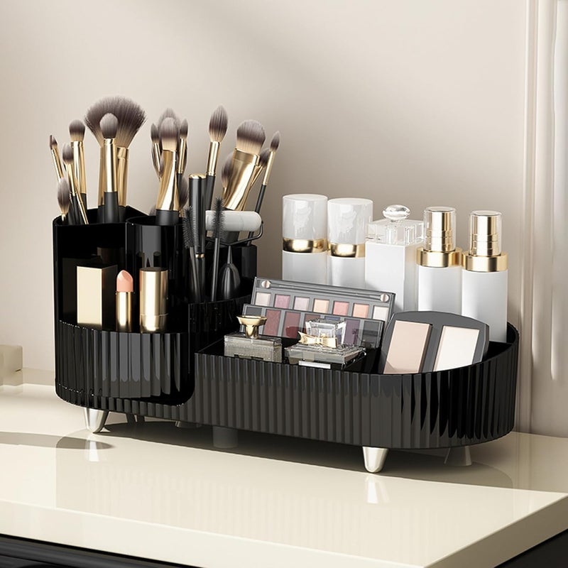 SEYROLIN || 360 Rotating Makeup Organizer || Multi-Tier Cosmetic Storage Rack || Adjustable Acrylic Organizer for Makeup, Skincare, and Beauty Products. - Image 1