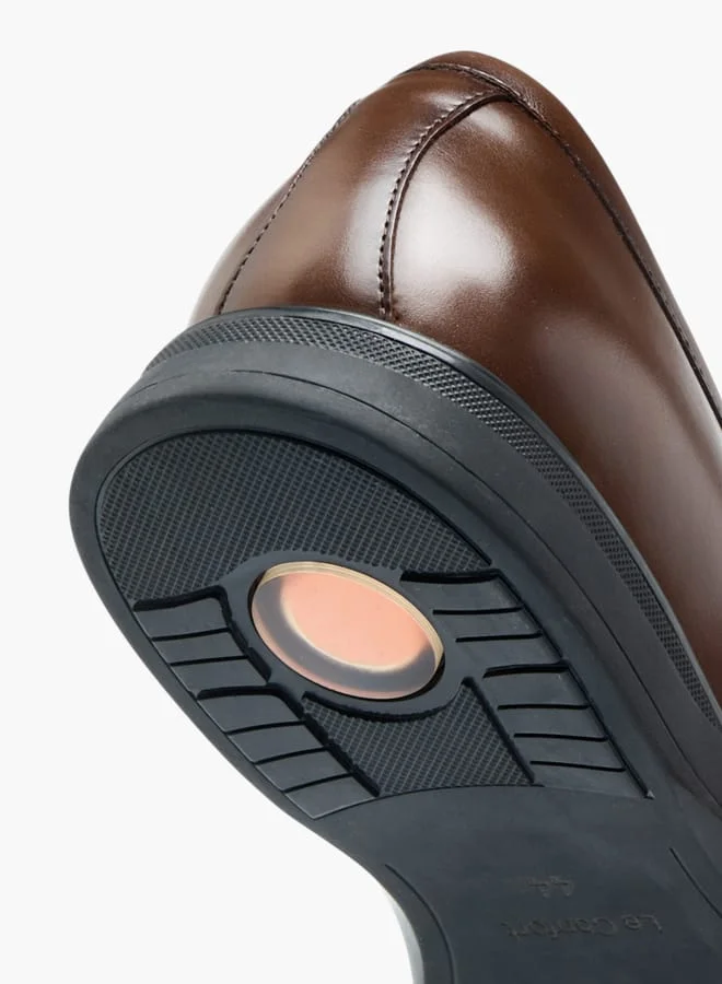 Le Confort Mens Solid Slip-On Loafers With Metal Accent