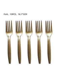 Generic Pink Lotus Rose Gold Diamond Party Tableware Set Golden Fork 10p 