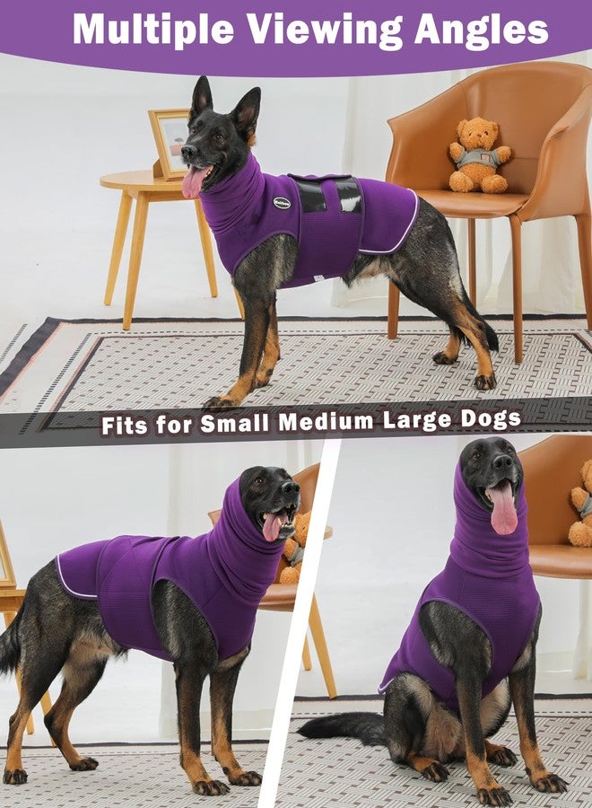 Meifsou Dog Anxiety Vest with Hood, Skin-Friendly Thunder Jacket for Dogs, All-in-One Dog Calming Shirt with Hood for Thunder, Fireworks, Separation - Keep Pet Calm Without Medicine, Purple, XS - Image 5