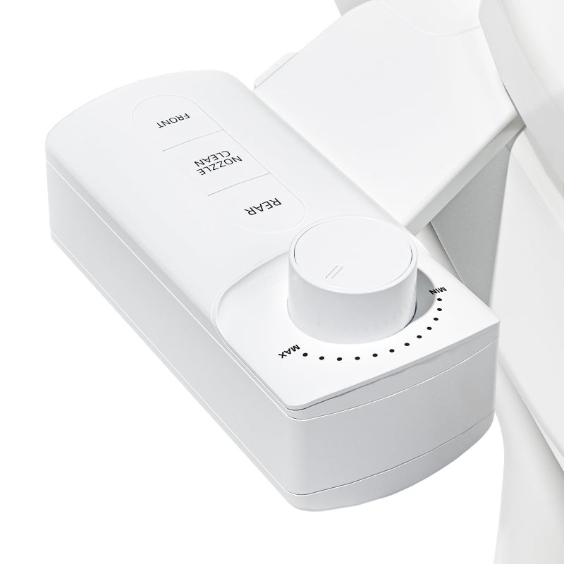 BIGCOW â€ŒBIGCOW Ultra-Slim Bidet Attachment, Self-Cleaning Dual Nozzle (Front/Rear Wash), One-Finger Command, Ergonomic 3+1 Tactile Controls, Pressure Dial & Tool-Free Install, Instant Hygiene Upgrade - Image 1