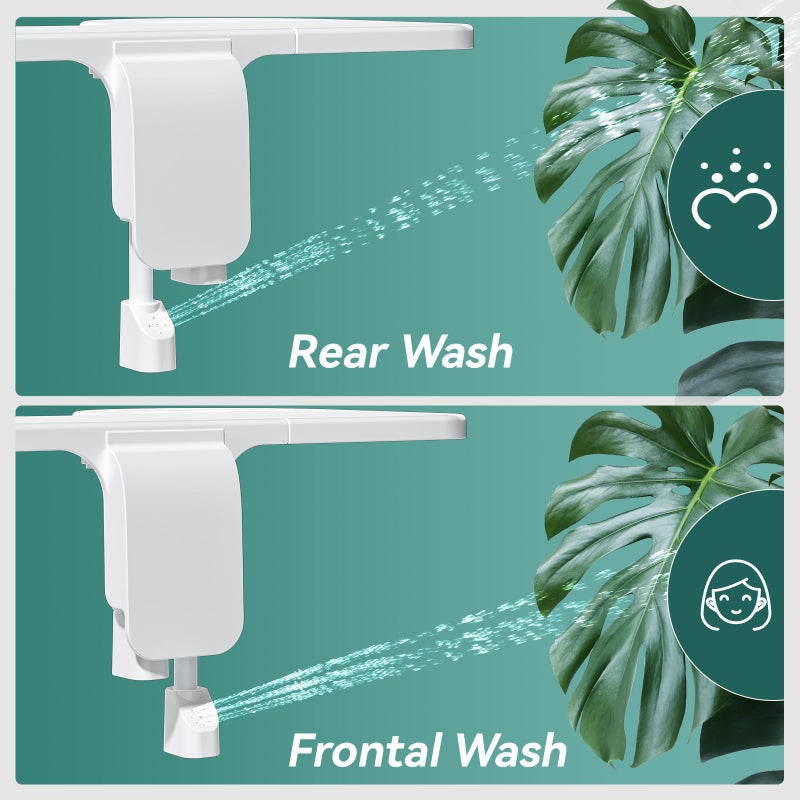 BIGCOW â€ŒBIGCOW Ultra-Slim Bidet Attachment, Self-Cleaning Dual Nozzle (Front/Rear Wash), One-Finger Command, Ergonomic 3+1 Tactile Controls, Pressure Dial & Tool-Free Install, Instant Hygiene Upgrade - Image 3