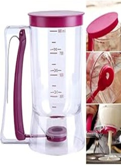 Nuluxi Pancake Batter Dispenser Measuring Cup Cupcake Funnel Batter Dough Dispenser Tool Manual Batter Mixer Waffle Measuring Cup Kitchen Baking Tool for Cakes, Waffles, Muffin Mix, Crepes and Donuts