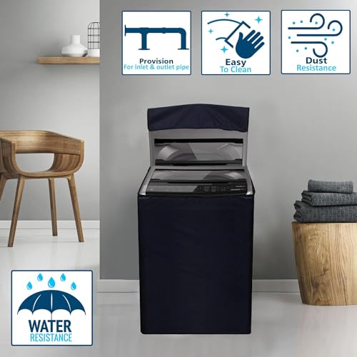 Star Weaves Top Loading Fully Automatic Washing Machine Cover for 6 kg, 6.5 kg, 7kg & 7.5 kg Waterproof & Dust-Proof (Blue (59 x 59 x 89 CM) - FABIMBL - Image 3