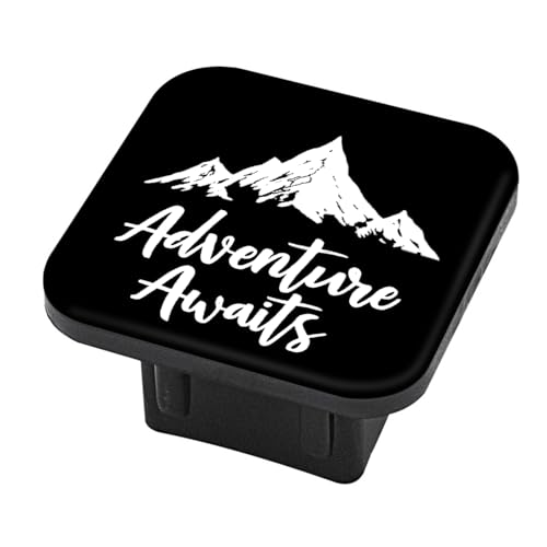 PATBIXES Hitch Cover Fits for 2Inch HitchAdventure Awaits Print Trailer Hitch Cover Tube Plug InsertCar Exterior Accessories Receiver Tube Hitch Plug - Image 1