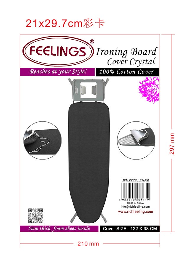 Feelings FEELINGS IRON BOARD COVER COTTON FOR CRYSTAL SIZE: (122X38cm) 