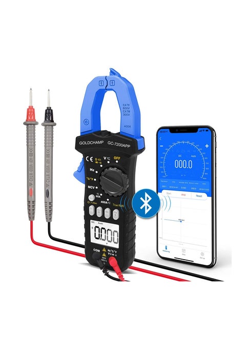 Digital Clamp Multimeter Ac/Dc Amp Volt Tester Black/Blue