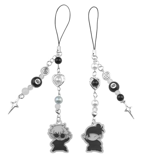 CoolShef Anime Phone Charms | Cute Jujutsu Kaisen Goj Satoru & Suguru Geto Phone Charm | Stylish Anime Accessories for Phones, Bags, Keychains, Earphones & Camera Decor - Image 1