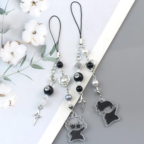 CoolShef Anime Phone Charms | Cute Jujutsu Kaisen Goj Satoru & Suguru Geto Phone Charm | Stylish Anime Accessories for Phones, Bags, Keychains, Earphones & Camera Decor - Image 4