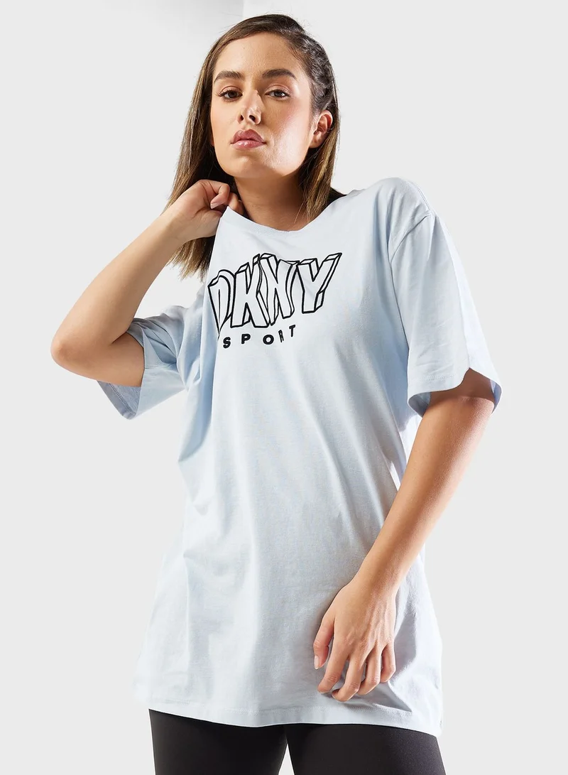 DKNY Sport Logo Crew T-Shirt