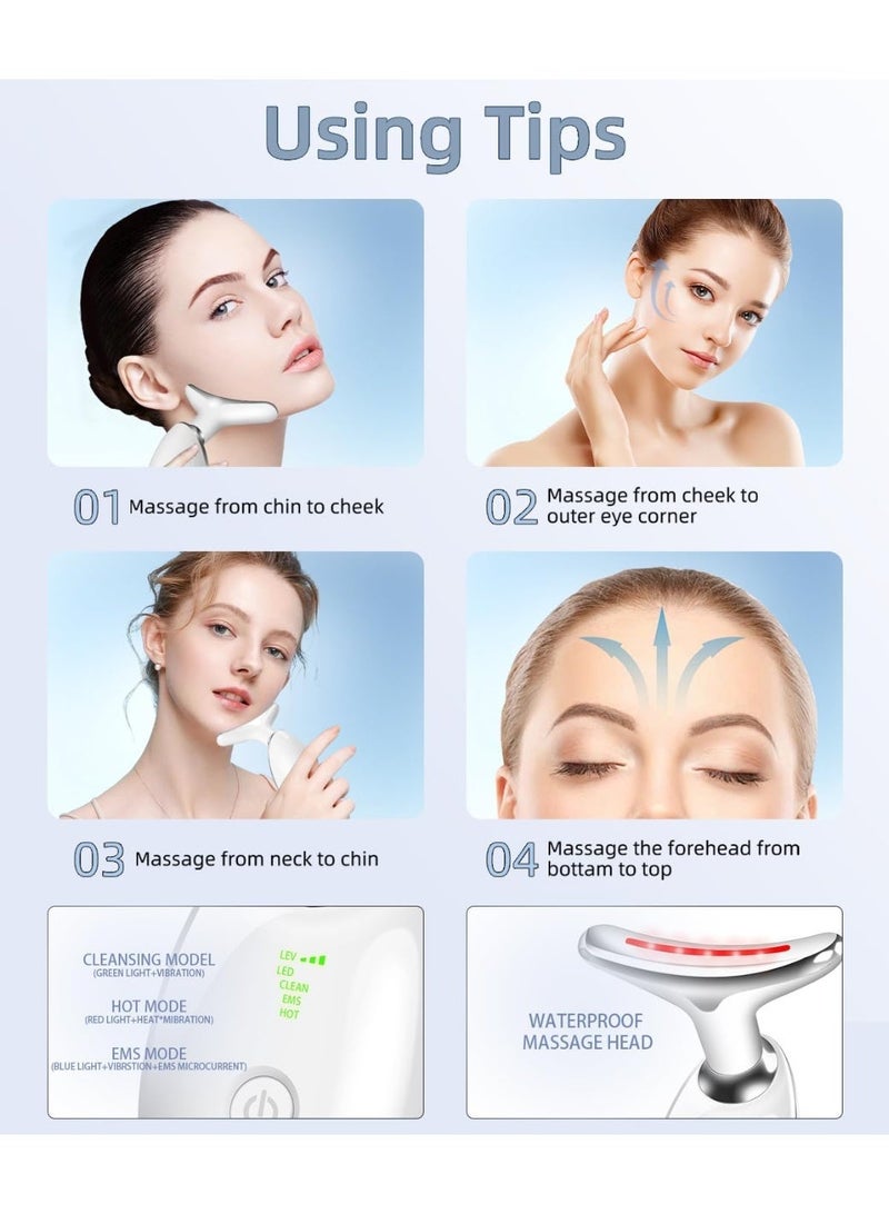 BEYTOR 3-in-1 Electric Facial Massager Set Rechargeable Jade Roller & Gua Sha Tool Kit | Lifting, Sculpting & Anti-Aging Device with Microcurrent for Skin Tightening - Image 4