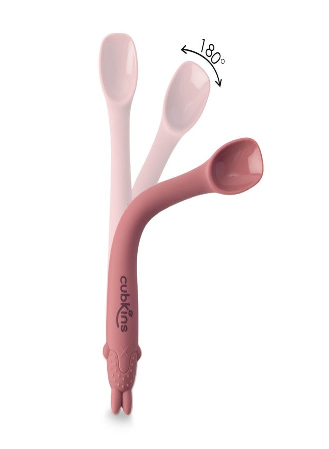 Cubkins Early Feeding Bendable Silicone Spoon for Newborn Babies, Toddlers & Kids | Non-Toxic, Food Safe and BPA Free | Washable and Reusable (Raspberry), 17.5 cm - Image 5