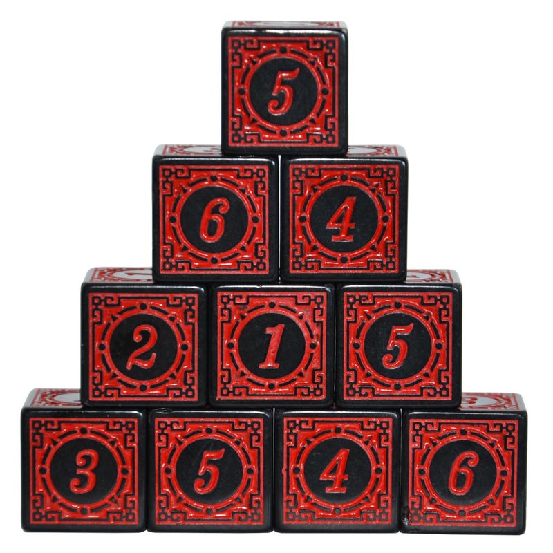 SmartDealsPro 10Pack D6 Six Sides 16mm Dice Die for DND MTG PRG Wow Table Game Math Teaching Red Letter - Image 3